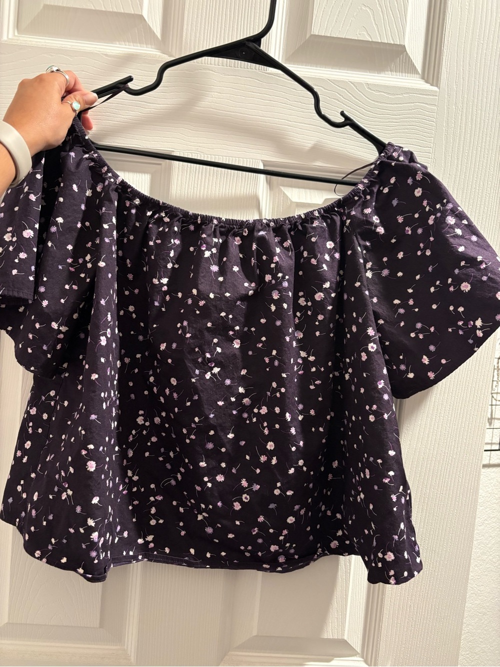 Off-Shoulder Floral Peasant Top